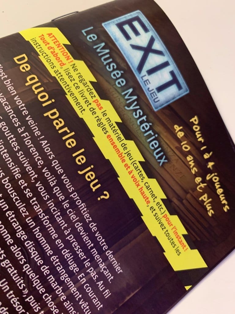 Exit le jeu, le musée mystérieux