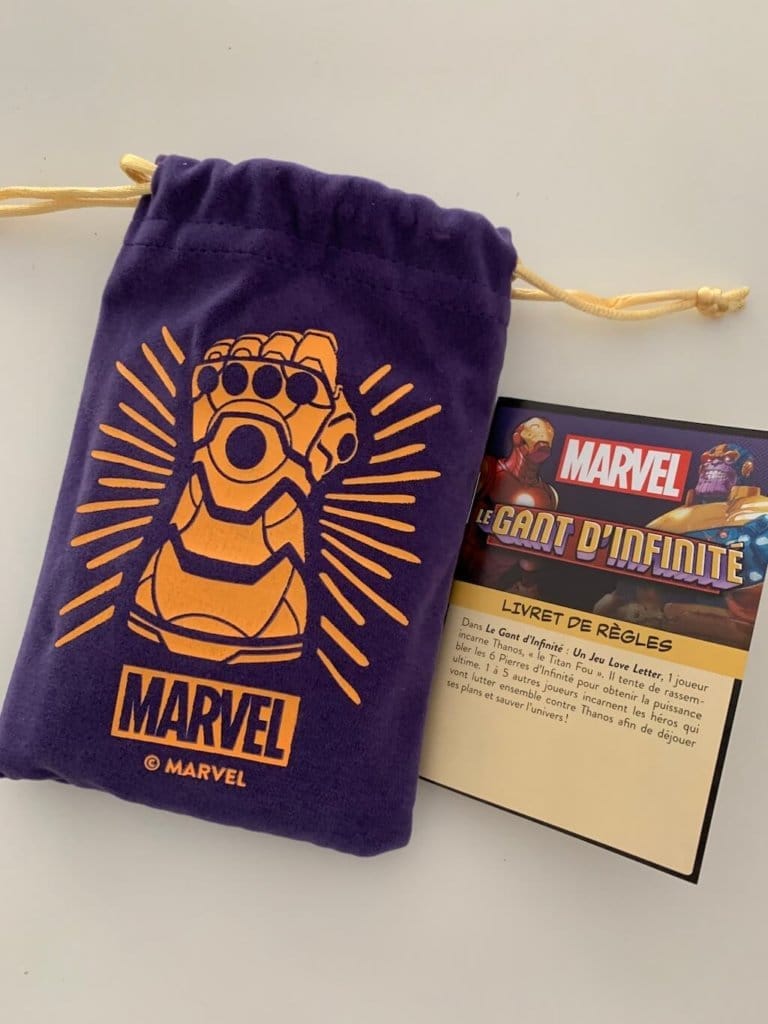 Le gant d’infinité : un jeu Love Letter (Marvel)
