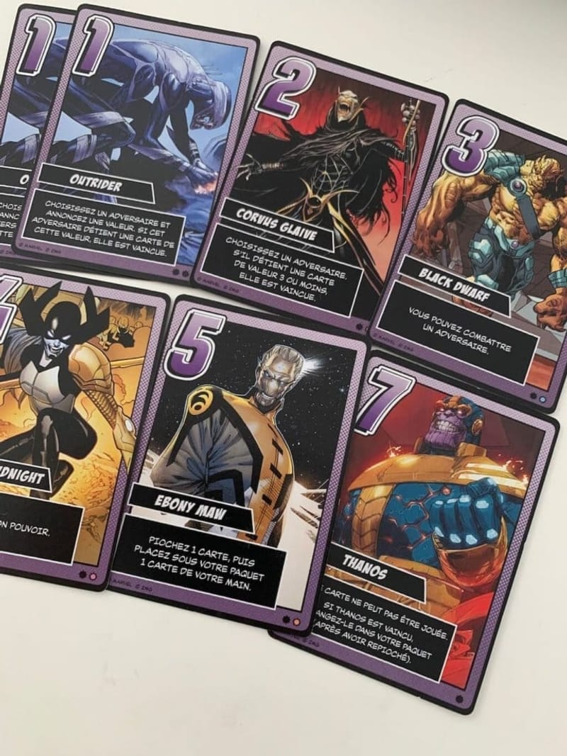 Le gant d’infinité : un jeu Love Letter (Marvel)