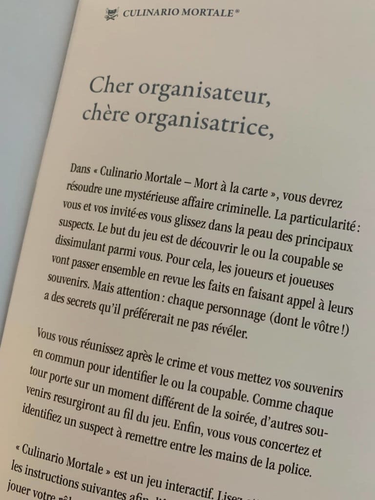Culinario Mortale – Mort à la carte
