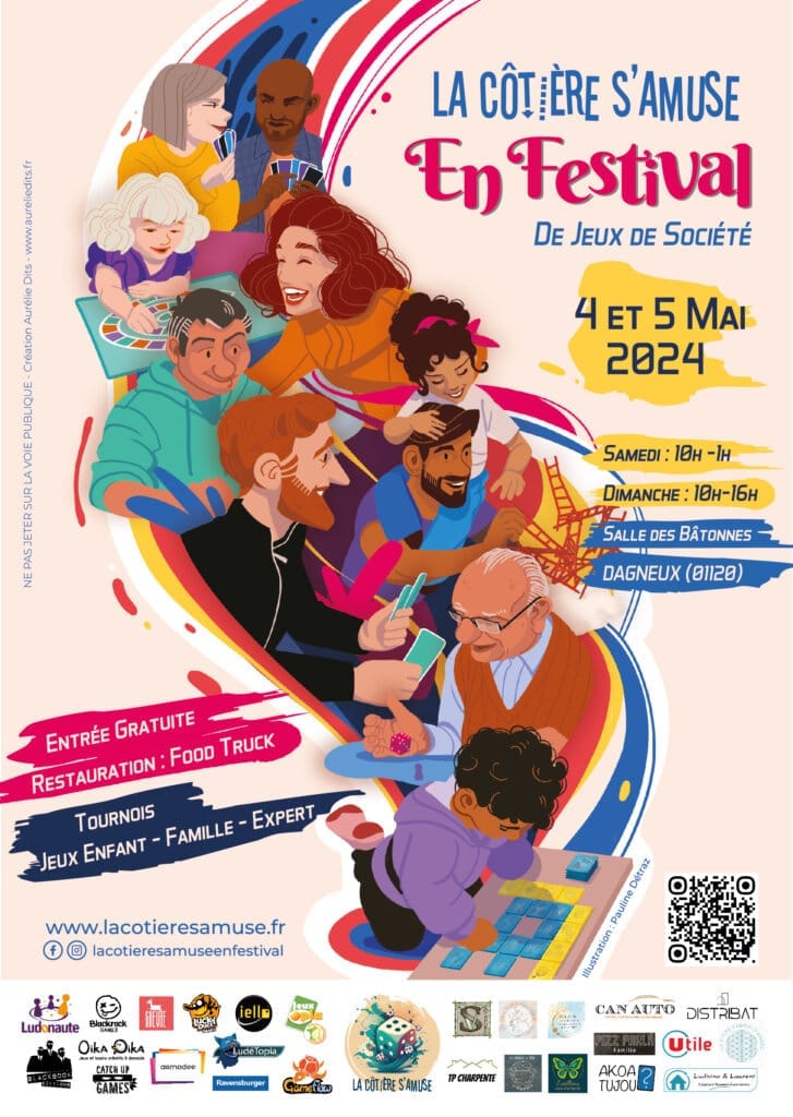 La Côtière s’amuse en Festival – nouveau festival de jeu en région lyonnaise les 4 et 5 mai 2024