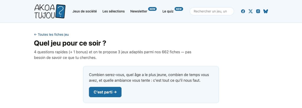 Nouvelle partie : AkoaTujou fait peau neuve