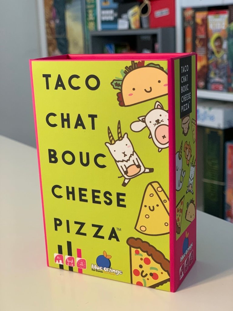 Taco Chat Bouc Cheese Pizza, jeu de société Blue Orange