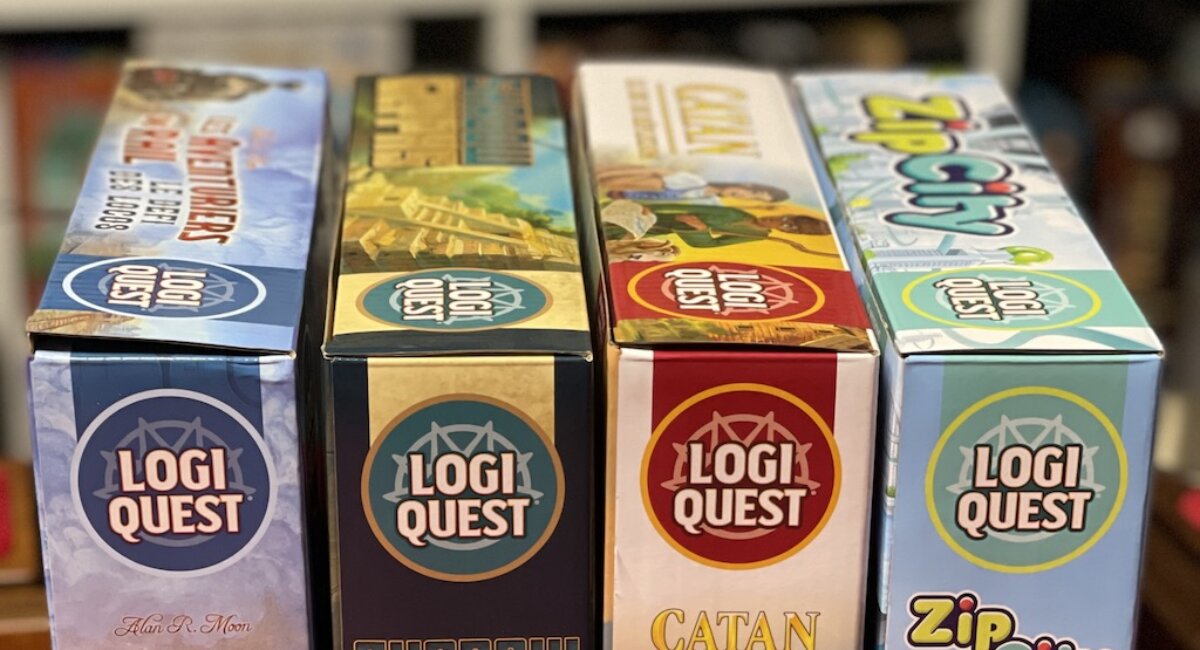 Logiquest – Zip City, Catan, Aventuriers du Rail, Shadow Glyphs