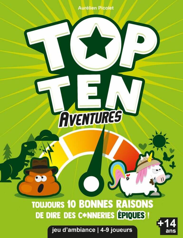 Top Ten Aventures – Jeu d’ambiance hilarant et coopératif pour adultes