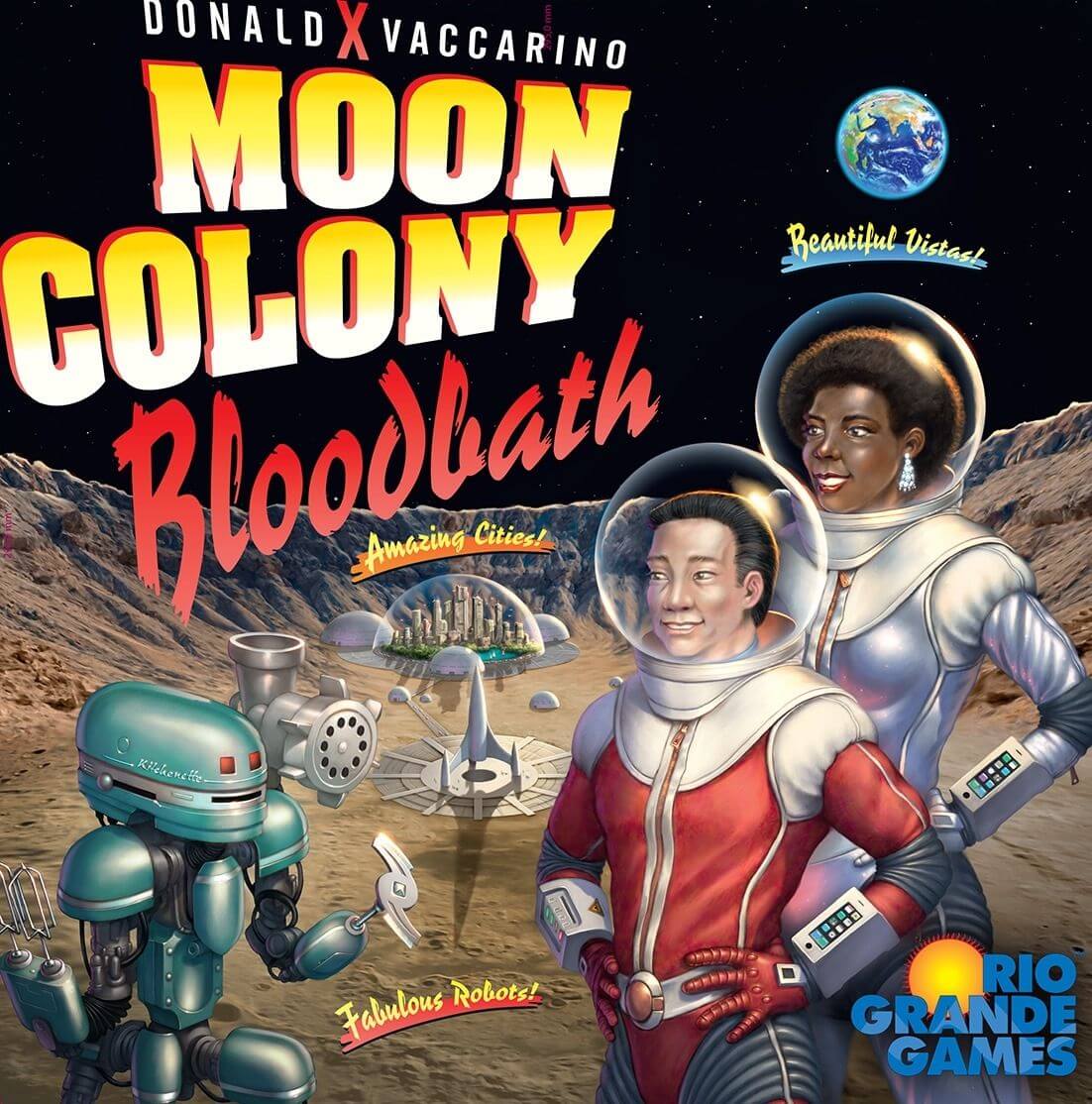 Rio Grande Games – Moon Colony Bloodbath – Jeu De Cartes Stratégie Survie Spatiale – 1 à 5 Joueurs – Dès 14 Ans – 45–90 Min